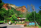 Set against a beautiful backdrop of red rock cliffs, The Canyon Wren invites you to relax and enjoy the special flavor and picturesque surroundings of Oak Creek Canyon...