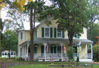 Gaithersburg, Maryland (MD) Bed & Breakfast: The Inn has two guest rooms, the Rose Room and the Lilac Room. Charm and comfort combine in these spacious second floor rooms each featuring a queen size four-poster bed, private bathroom, mini-fridge, cable TV, and internet access. The Inn is available for special events. The landscaped grounds provide a lovely setting for weddings in the warmer months.