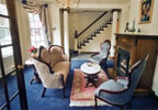Greensburg, Pennsylvania (PA) Bed & Breakfast: We offer four themed guestrooms each with its own private bath (some with Jacuzzis), cable TV, laptop hookups, and central air conditioning. Also available are business meeting rooms or party rooms. Special packages tailored to your special interests are available upon request. Our Victorian Sitting Room has a working-cozy fireplace for your pleasure.