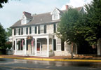 Mercersburg, Pennsylvania Bed and Breakfast: Highlights of the Inn include Tiffany fan and sidelights at the entrance, along with many examples of leaded glass. The  architectural  features  are a  combination of  Federal and Colonial Revival.  Innkeepers Melanie & Ross Bates happily look forward to sharing their home and the historic community with many visitors and friends.