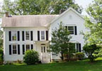 West Alexander, Pennsylvania (PA) Bed & Breakfast: Choose 5 bedrooms; 4 with a twin and a double bed, and four full baths. One bedroom and its connecting bathroom are located on the first floor of the Inn. There are three working fireplaces equipped with gas, a full kitchen, living room and a dining room with a large farm table that seats 10-14. Large, lovely decks overlook the ponds.