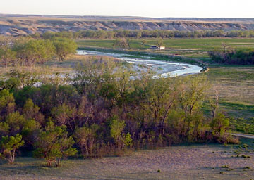 1880 Homesteader Cabin in the distance